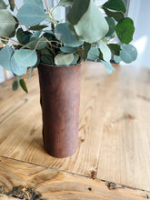 Load image into Gallery viewer, Floral Leather Vase
